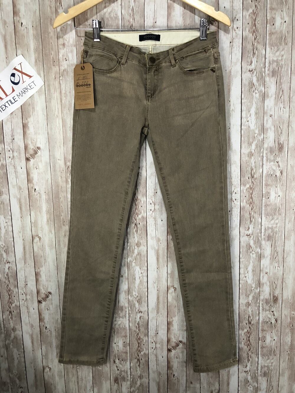 Bonobo Jeans Womens 00 - 24x30 Green Stretch Denim Jeans Pants Pockets N41